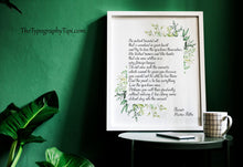 Load image into Gallery viewer, Rilke Quote Wall Art Print: Be patient toward all that is unsolved
