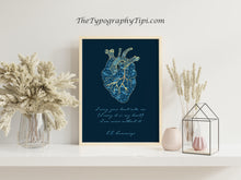 Load image into Gallery viewer, Kintsugi I carry your heart (I carry it in my heart) - E.E. Cummings Anatomical heart
