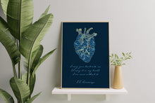 Load image into Gallery viewer, Kintsugi I carry your heart (I carry it in my heart) - E.E. Cummings Anatomical heart
