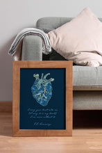 Load image into Gallery viewer, Kintsugi I carry your heart (I carry it in my heart) - E.E. Cummings Anatomical heart
