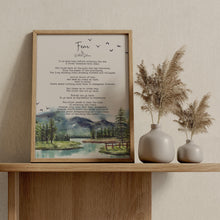 Load image into Gallery viewer, Kahlil Gibran Fear Poem Print
