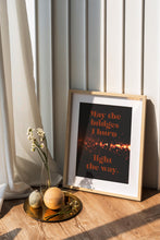 Load image into Gallery viewer, May The Bridges I Burn Light The Way Poster Print - 90210 Dylan McKay Quote - Physical Print Without Frame
