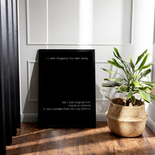 Load image into Gallery viewer, F Scott Fitzgerald Quote - I like large parties they’re so intimate Great Gatsby Print for home library office wall Art book quote print
