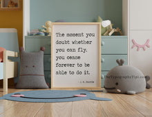 Load image into Gallery viewer, Peter Pan Quote Print - Nursery Decor, Kids Room Art

