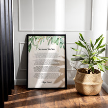 Load image into Gallery viewer, Sermons We See Edgar Guest Poem Print

