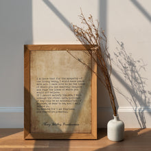 Load image into Gallery viewer, Mary Shelley Frankenstein Poster: Book Lover Gift, Library Decor

