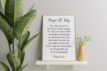 Load image into Gallery viewer, Prayer Of Jabez 1 Chronicles 4:10 1 Chronicles 4 verse 10 prayer print - UNFRAMED
