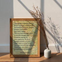 Load image into Gallery viewer, Anthony Bourdain Art Print "Travel isn't always pretty"
