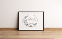 Load image into Gallery viewer, If I had a flower for every time I thought of you... Alfred Lord Tennyson Love Quote Poster Print - Thinking of you gift
