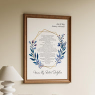 Union Poem, Personalized Wedding Gift, Engagement Presents