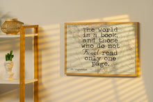 Load image into Gallery viewer, St Augustine Print The world is a book, and those who do not travel read only one page - Travel Poster for Home Framed &amp; Unframed Options
