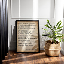 Load image into Gallery viewer, Anthony Bourdain Print Travel isn't always pretty - inspirational print for Home, Inspirational Bourdain quote Framed &amp; Unframed Options
