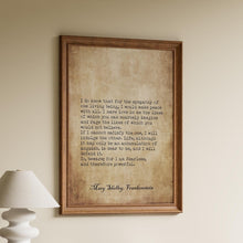 Load image into Gallery viewer, Mary Shelley Frankenstein Poster: Book Lover Gift, Library Decor
