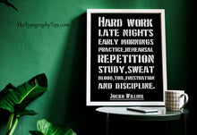 Load image into Gallery viewer, Jocko Willink Print Hard work, late nights, early mornings Inspirational poster Discipline equals freedom - Physical Art Print

