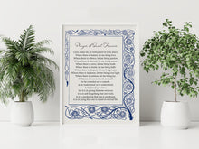 Load image into Gallery viewer, Prayer For Peace: Prayer of Saint Francis Art Print
