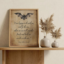 Load image into Gallery viewer, Dracula Book Quote Print Bram Stoker I am longing to be with you... Build our castles in the air Literary Wall Art Framed &amp; Unframed Options
