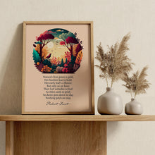 Load image into Gallery viewer, Nothing Gold Can Stay - Robert Frost Poem Print - Nature's first green is gold. Poetry Poster - Physical Print Without Frame
