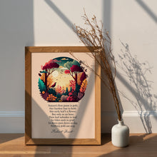 Load image into Gallery viewer, Nothing Gold Can Stay - Robert Frost Poem Print - Nature's first green is gold. Poetry Poster - Physical Print Without Frame
