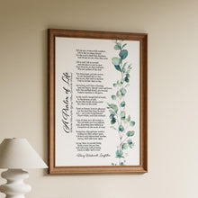 Load image into Gallery viewer, A Psalm of Life Poem Henry Wadsworth Longfellow Poetry Poster Print - Framed &amp; Unframed Options
