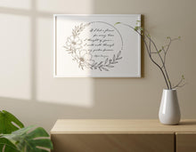 Load image into Gallery viewer, If I had a flower for every time I thought of you... Alfred Lord Tennyson Love Quote Poster Print - Thinking of you gift

