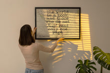 Load image into Gallery viewer, St Augustine Print The world is a book, and those who do not travel read only one page - Travel Poster for Home Framed &amp; Unframed Options
