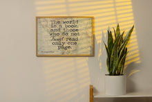 Load image into Gallery viewer, St Augustine Print The world is a book, and those who do not travel read only one page - Travel Poster for Home Framed &amp; Unframed Options
