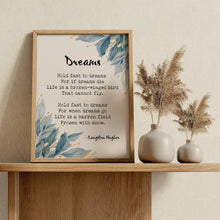 Load image into Gallery viewer, Dreams by Langston Hughes Poem Print Framed &amp; Unframed Options
