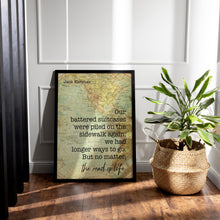 Load image into Gallery viewer, Jack Kerouac Quote: "The road is life", Travel Wall Art
