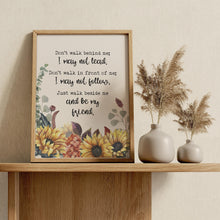 Load image into Gallery viewer, Albert Camus: "Don't walk behind me... Just be my friend" - Framed &amp; Unframed Options
