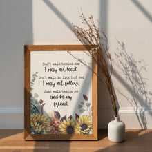 Load image into Gallery viewer, Albert Camus: "Don't walk behind me... Just be my friend" - Framed &amp; Unframed Options
