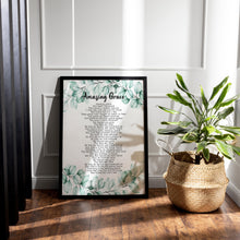 Load image into Gallery viewer, Amazing Grace Song Poster - Framed &amp; Unframed Options
