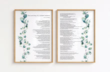 Load image into Gallery viewer, T. S. Eliot Poem The Love Song of J. Alfred Prufrock Set of 2
