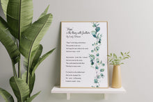 Load image into Gallery viewer, Hope is the thing with feathers Emily Dickinson Poetry Wall art - Framed &amp; Unframed Options
