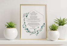 Load image into Gallery viewer, Union by Robert Fulghum Personalized Wedding poem wall art - Love Poem - Full Poem Framed &amp; Unframed Options
