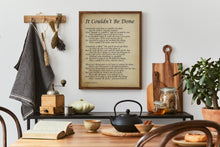 Load image into Gallery viewer, Edgar Guest Poem It Couldn't Be Done Art Print Home office Decor poetry wall art Framed &amp; Unframed Options
