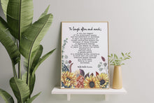 Load image into Gallery viewer, To Laugh Often and Much Emerson Ralph Waldo Emerson Quote This is to have succeeded - Print for library decor UNFRAMED
