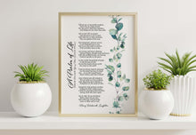 Load image into Gallery viewer, A Psalm of Life Poem Henry Wadsworth Longfellow Poetry Poster Print - Framed &amp; Unframed Options
