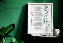 Load image into Gallery viewer, A Psalm of Life Poem Henry Wadsworth Longfellow Poetry Poster Print - Framed &amp; Unframed Options
