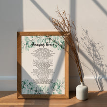 Load image into Gallery viewer, Amazing Grace Song Poster - Framed &amp; Unframed Options
