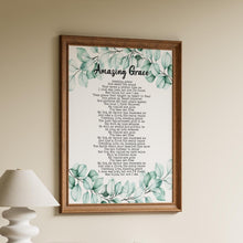 Load image into Gallery viewer, Amazing Grace Song Poster - Framed &amp; Unframed Options
