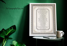 Load image into Gallery viewer, Kahlil Gibran Do Not Love Half Lovers Poem Print
