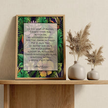 Load image into Gallery viewer, Albert Camus Invincible Summer Quote Print
