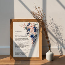 Load image into Gallery viewer, Rumi Quote Art Print: The Guest House Poem, Floral Decor
