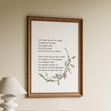 Load image into Gallery viewer, The Lord’s Prayer Wall Art Print – Christian Scripture Decor
