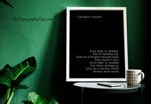 Load image into Gallery viewer, Langston Hughes Dreams Poem Print: Unframed or Framed
