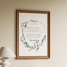 Load image into Gallery viewer, Rainer Maria Rilke Poem Pathways "You come too" Poetry Art Print - Framed &amp; Unframed Options
