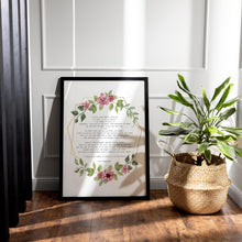 Load image into Gallery viewer, E.E. Cummings Poem I carry your heart (I carry it in my heart) Art Print
