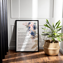 Load image into Gallery viewer, Rumi Quote Art Print: The Guest House Poem, Floral Decor
