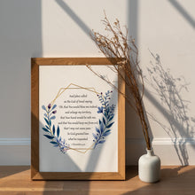Load image into Gallery viewer, Prayer Of Jabez 1 Chronicles 4:10 prayer print Scripture wall art Christian wall art - Physical Print Without Frame
