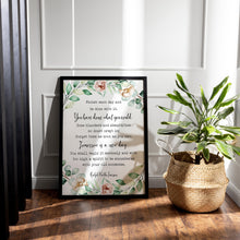 Load image into Gallery viewer, Emerson Quote Print: "Finish Each Day... Tomorrow is a New Day"
